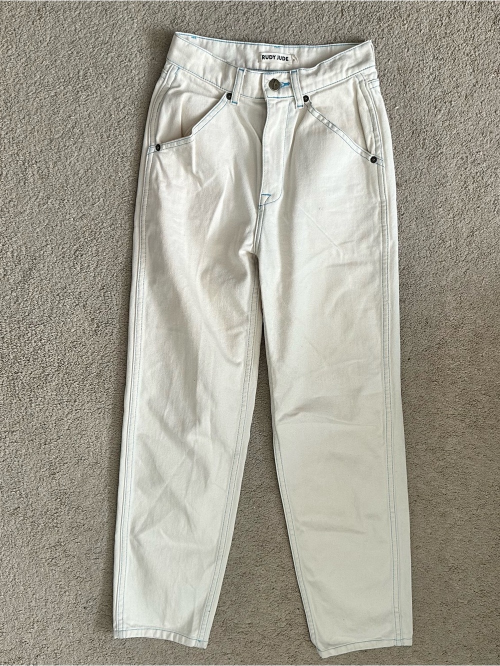 Rudy Jude Molly Jean - Natural with Blue contrast stitch